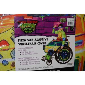 Teenage Mutant Ninja Pizza Van Adaptive wheelchair cover costume - Childs